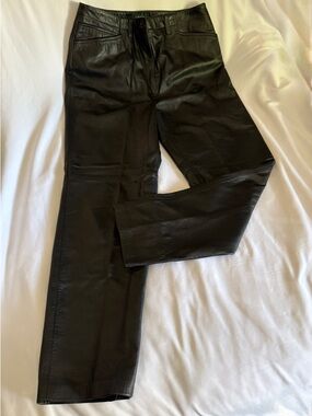 Vintage 90’s Women’s Ralph Lauren 100% Leather Pants with Lining - 12